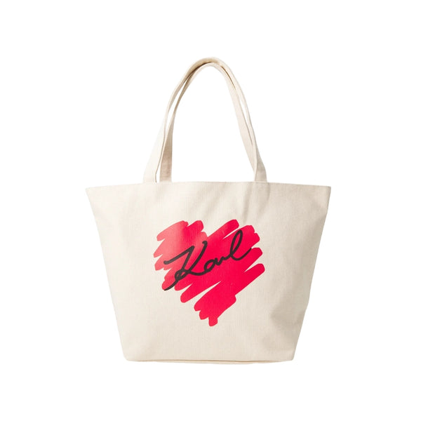 KarlLagerfeld Kheart Reversible Shopper Natural