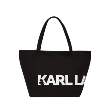 KarlLagerfeld Kessential Oversized Logo Shopper Black/White