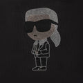 KarlLagerfeld Ikon Rhinestone Shopper Black