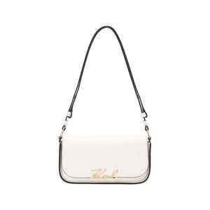 KarlLagerfeld Ksignature Two-Way Crossbody Bag Off White