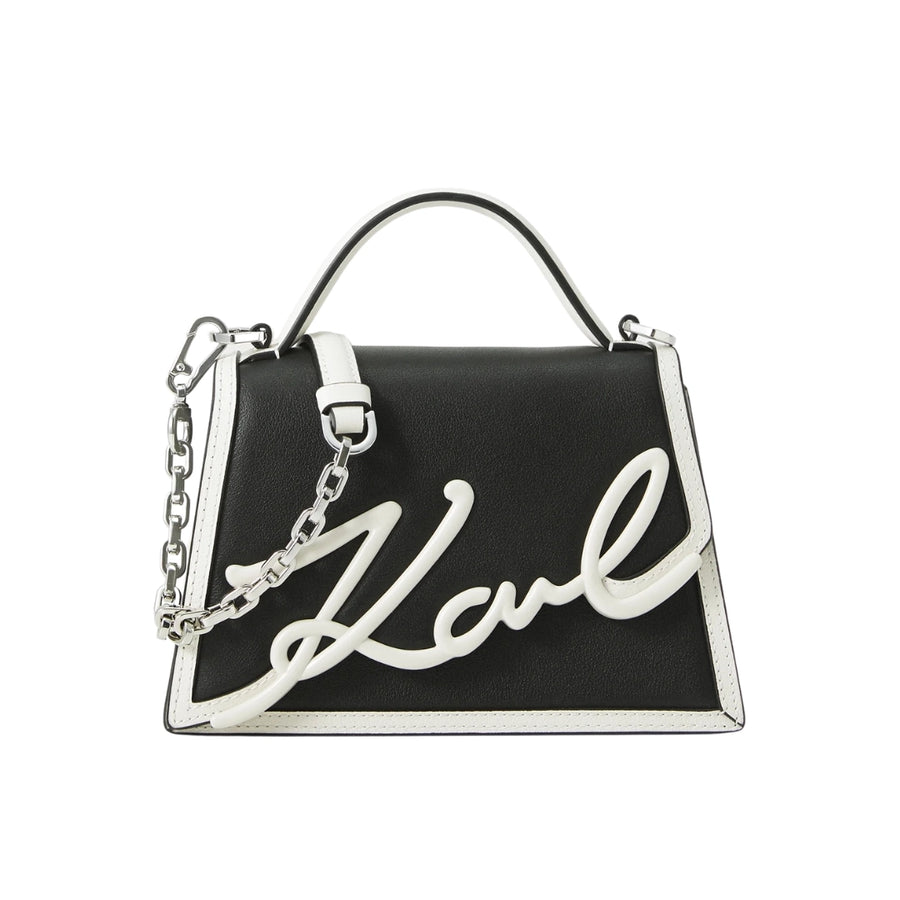 Karl Lagerfeld K signature Small Crossbody Bag Black/White