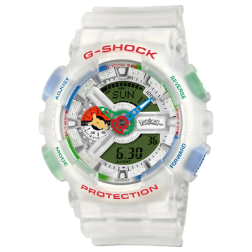 Casio G-Shock GA-110PKM-7A 30 Years of Pokemon Limited Edition White Dial Resin Strap Watch