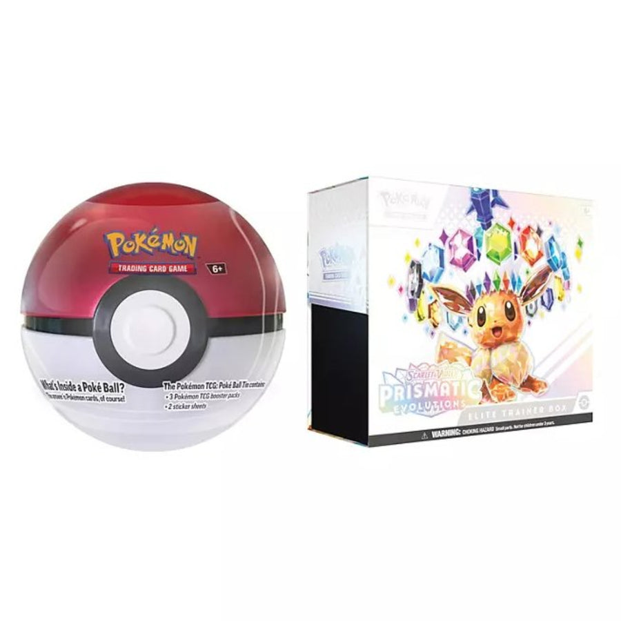 Pokemon Prismatic Evolutions Sam's Club Elite Trainer Box And Pokeball