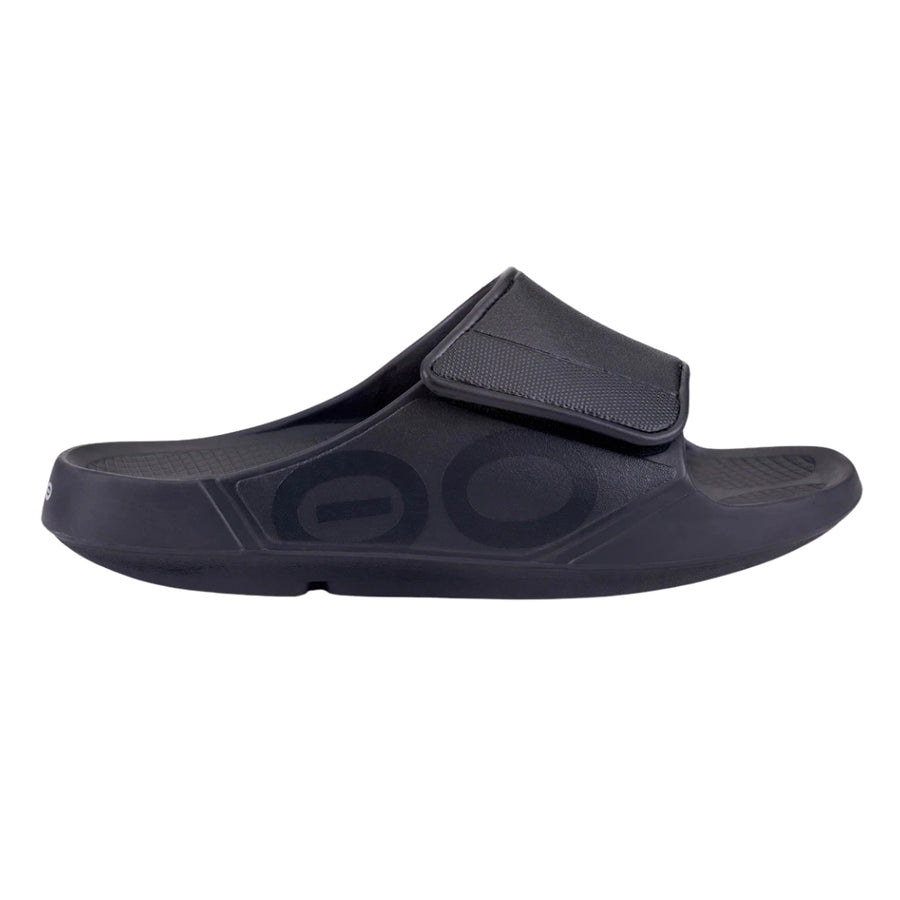 OOFOS OOahh Sport Flex Slide Matte Black