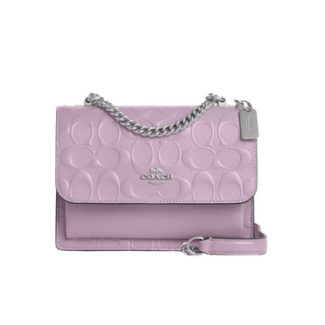 Coach Mini Klare Crossbody Bag In Signature Leather 'Patent leather Silver Light Violet'