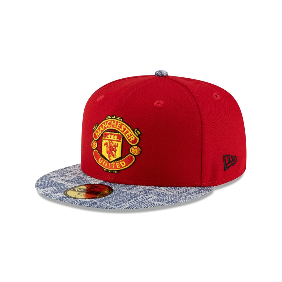 Manchester United FC Red Denim 59FIFTY Fitted Cap