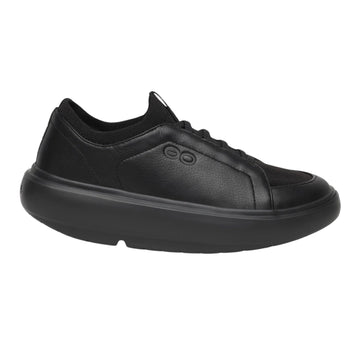 Oofos Club+ Slip-On Leather Shoe Black