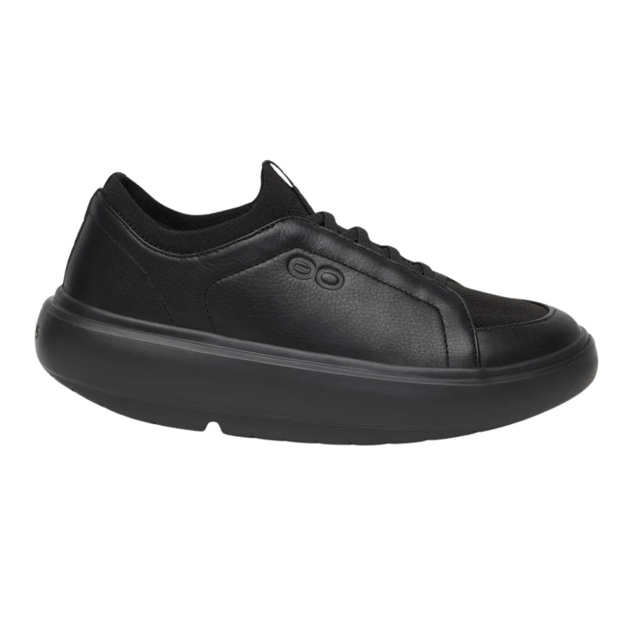 Oofos Club+ Slip-On Leather Shoe Black