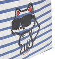 KarlLagerfeld Ikon Choupette Striped Shopper White And Blue Stripes