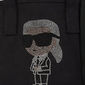 KarlLagerfeld Ikon Small Rhinestone Shopper Black