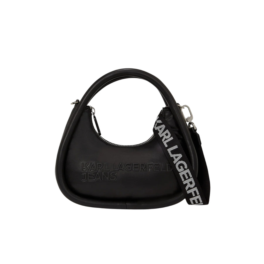 KarlLagerfeld Puffy Top Handle Bag Black