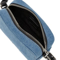 KarlLagerfeld Metal Logo Denim Camera Bag Bright Blue Marble