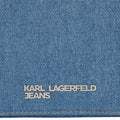 KarlLagerfeld Metal Logo Denim Camera Bag Bright Blue Marble
