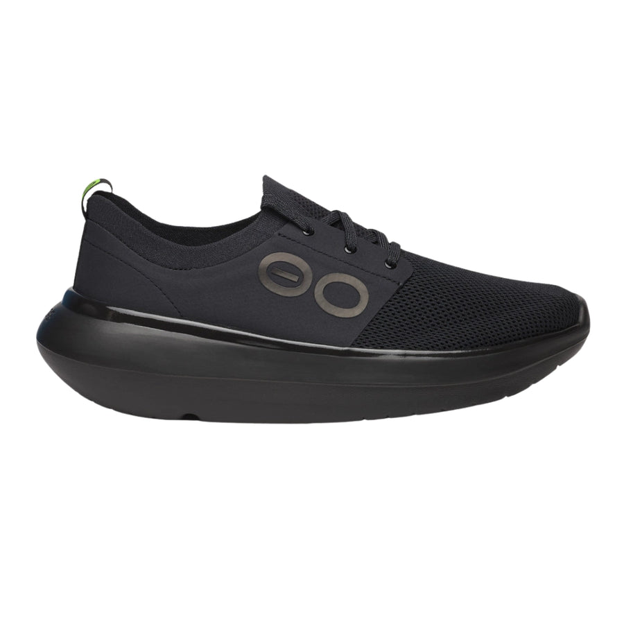 Oofos Stride Lace-Up Shoe Black