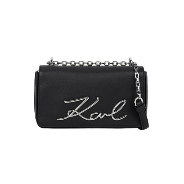 KarlLagerfeld Ksignature Small Crossbody Bag Black-Nickel