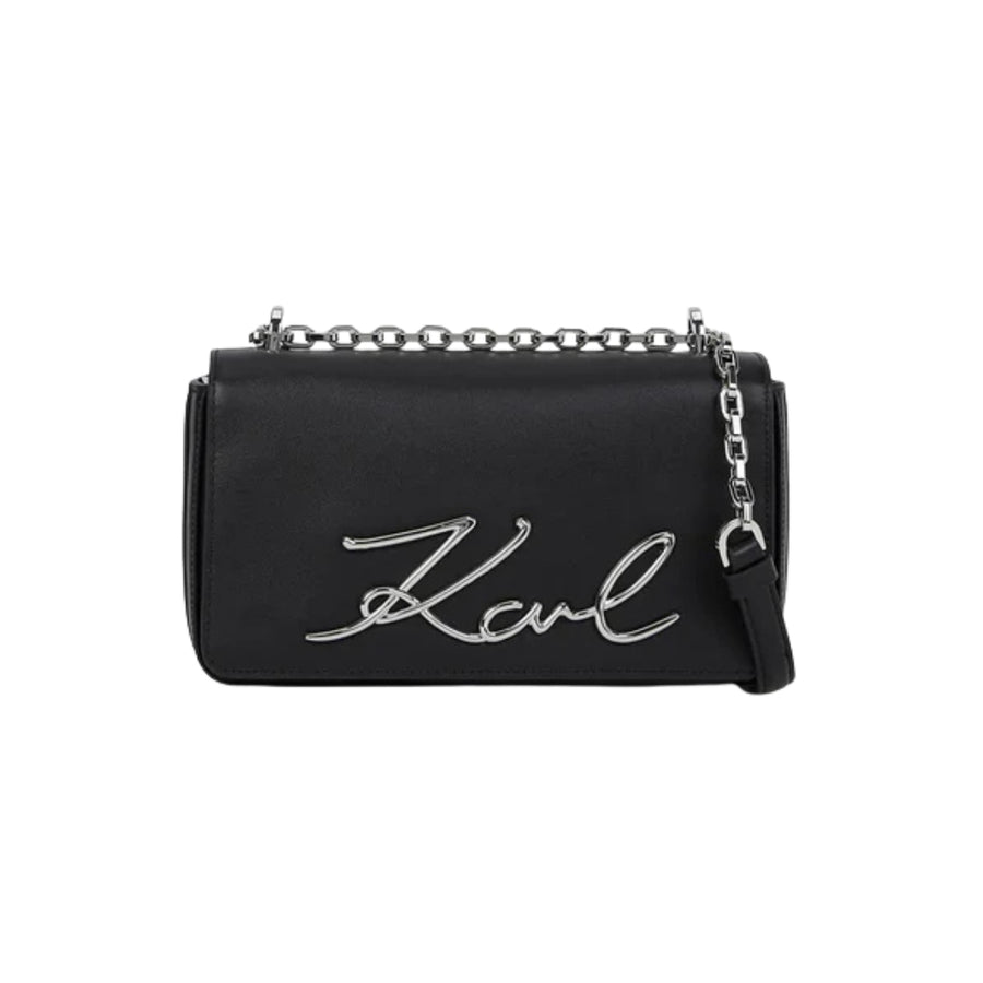 KarlLagerfeld Ksignature Small Crossbody Bag Black-Nickel