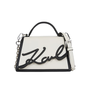 KarlLagerfeld Ksignature Small Crossbody Bag White/Black