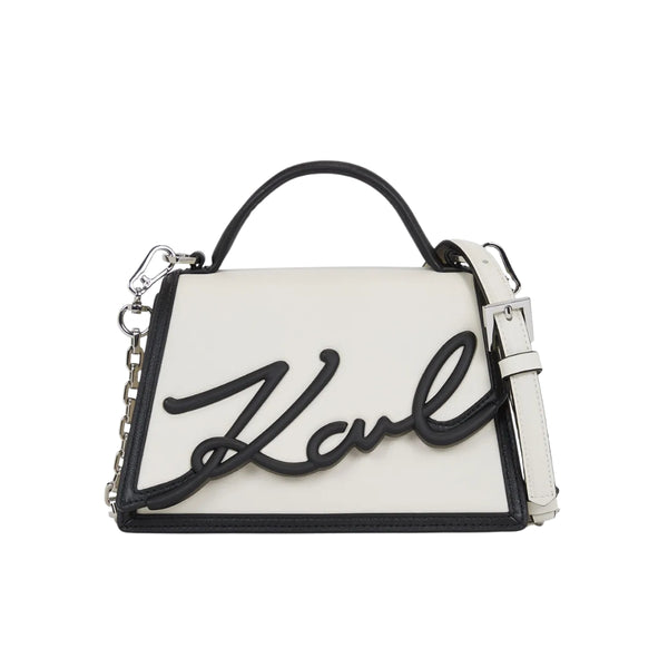 KarlLagerfeld Ksignature Small Crossbody Bag White/Black