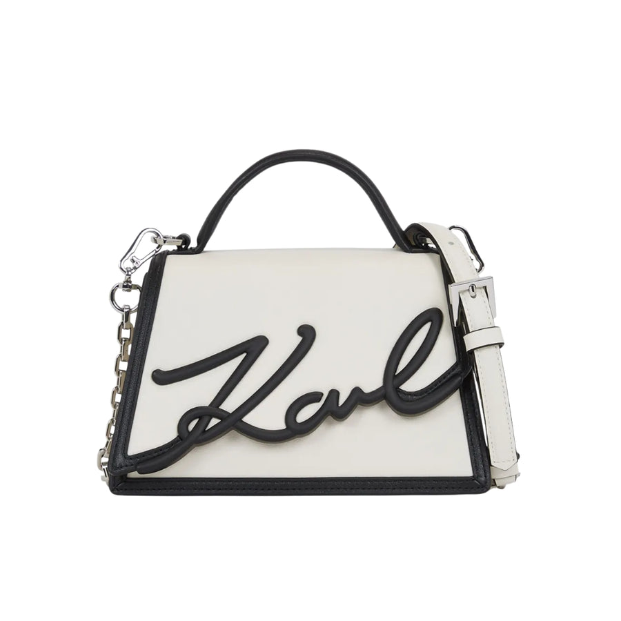 KarlLagerfeld Ksignature Small Crossbody Bag White/Black