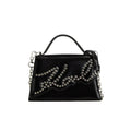 KarlLagerfeld Ksignature Small Studded Crossbody Bag Black