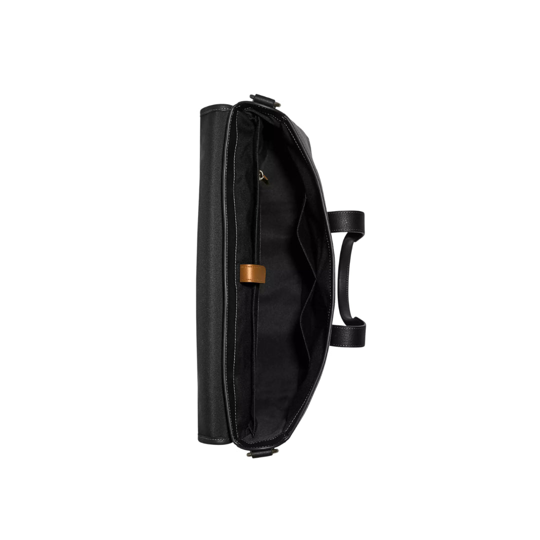 Coach Sullivan Portfolio Brief 'Pebbled Leather Gunmetal Black'