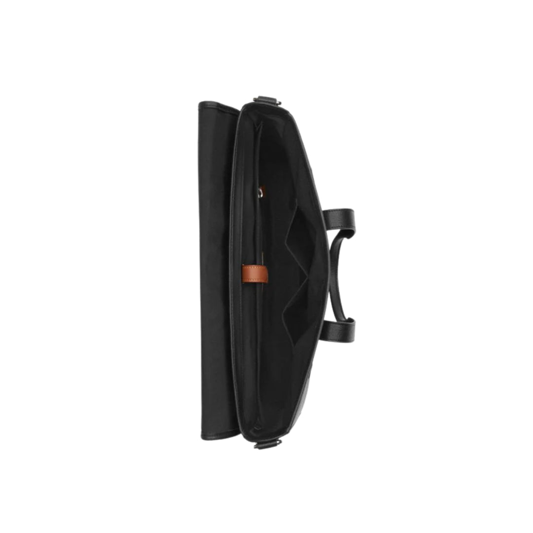 Sullivan Portfolio Brief In Signature Canvas 'Signature Canvas Gunmetal Charcoal Black'