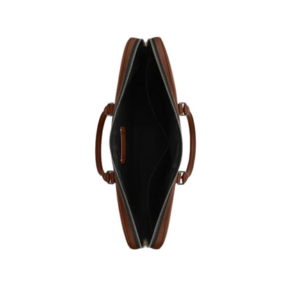 Coach Ethan Large Brief 'Pebbled Leather Gunmetal Saddle'