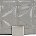 KarlLagerfeld Kkuilt Shiny Small Crossbody Bag Cloud Grey
