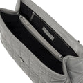 KarlLagerfeld Kkuilt Shiny Large Shoulder Bag Cloud Grey