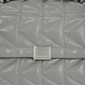 KarlLagerfeld Kkuilt Shiny Large Shoulder Bag Cloud Grey