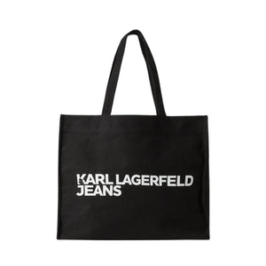 KarlLagerfeld Logo Canvas Shopper Black