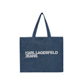 KarlLagerfeld Logo Denim Shopper Washed Mid Blue