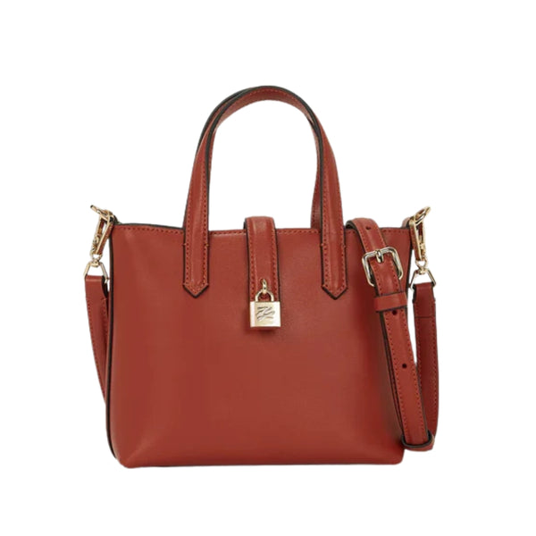 KarlLagerfeld Kautograph Padlock Mini Tote Bag Red Brick
