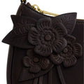 Coach Teri Shoulder Bag With Floral Applique 'Smooth Leather Gold Maple'