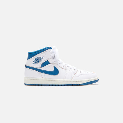 Jordan 1 Mid SE - 'White / Industrial Blue / Sail'