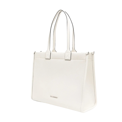 KarlLagerfeld Kskuare Grainy Medium Tote Bag Off White