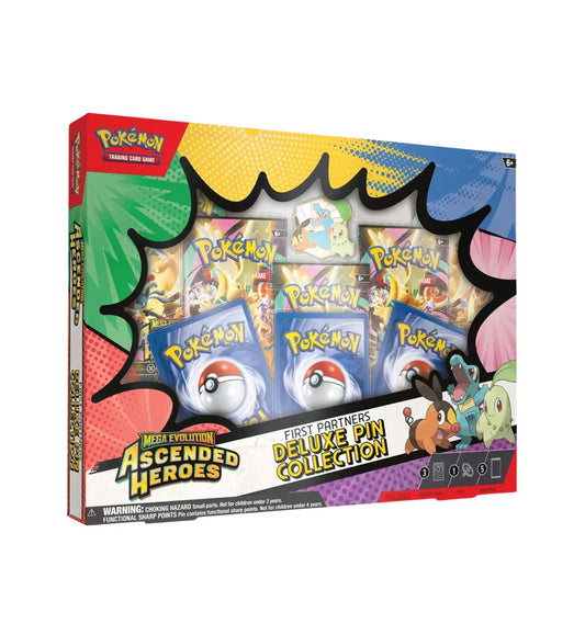 Pokémon Mega Evolution: Ascended Heroes First Partners Deluxe Pin Collection