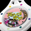 Huit Blanc White Dial Petite Tapisserie Pattern Royal Pop