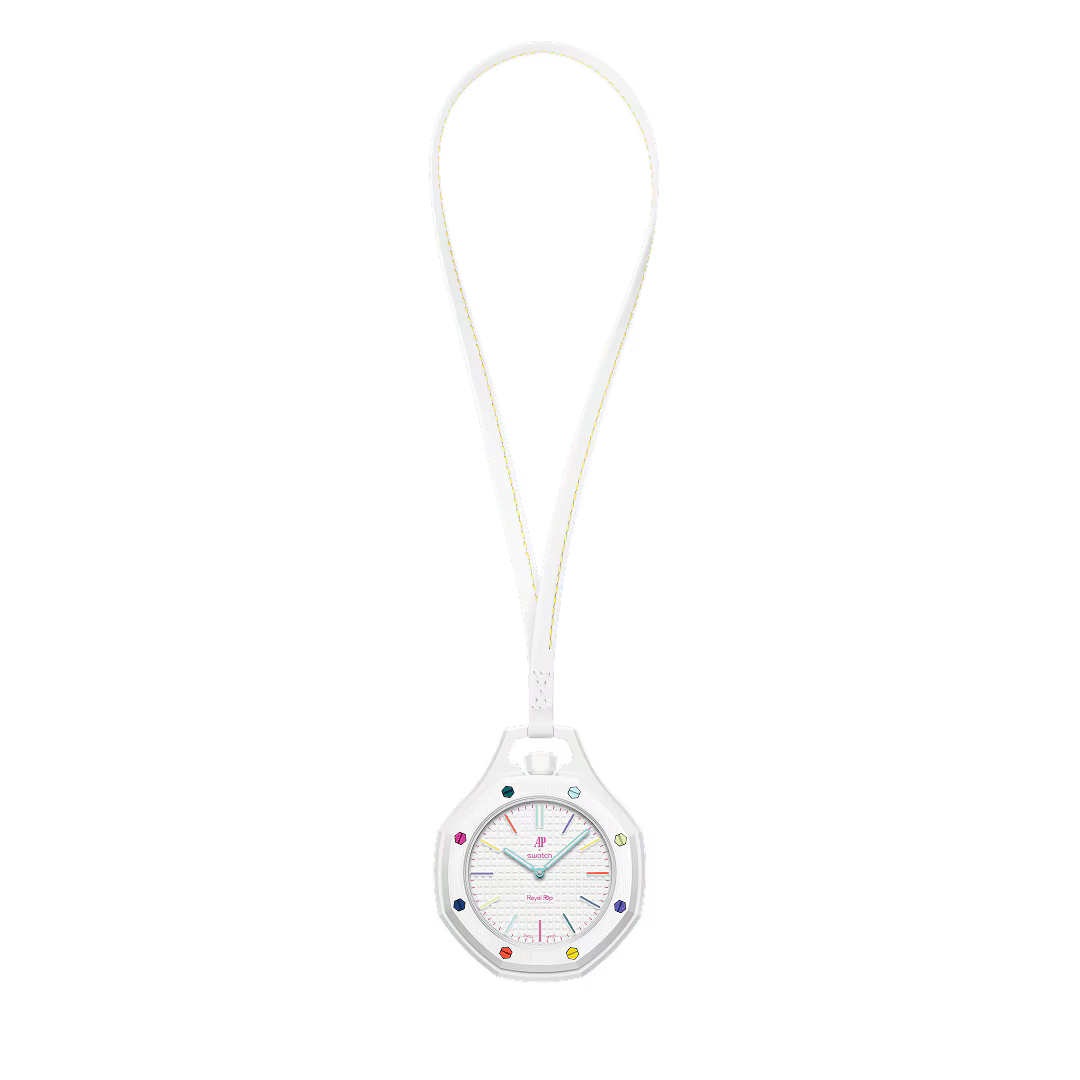 Swatch x Audemars Piguet Royal Pop Huit Blanc White Bioceramic Pocket Watch