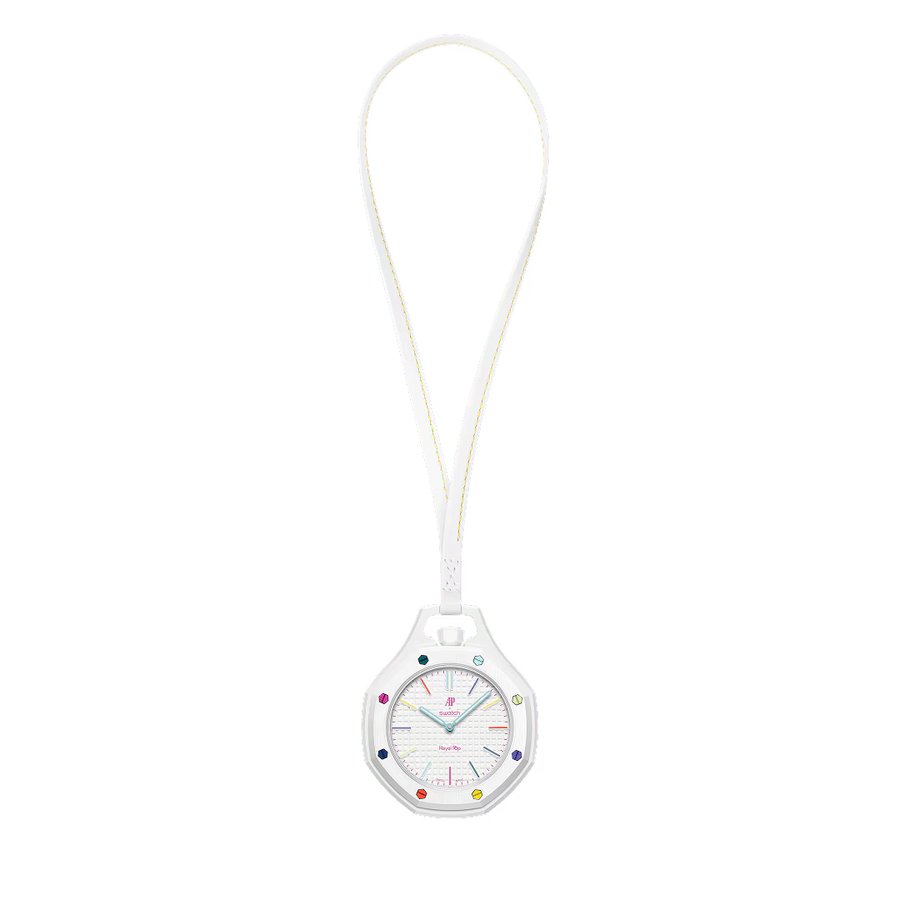 Swatch x Audemars Piguet Royal Pop Huit Blanc White Bioceramic Pocket Watch