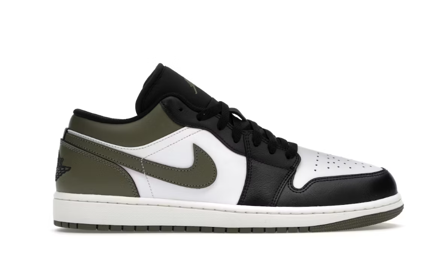 Air Jordan 1 Low 'Black Toe Medium Olive'