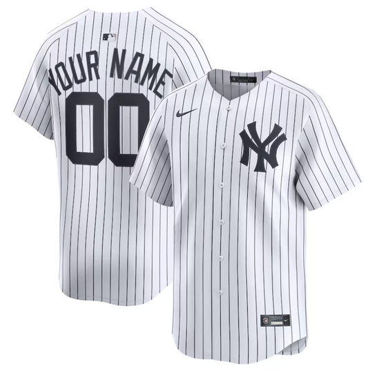 Men's New York Yankees Nike White Home Limited Custom Jersey