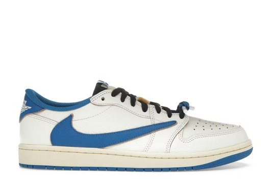Fragment Design x Travis Scott x Air Jordan 1 Retro Low OG SP 'Sail Military Blue'