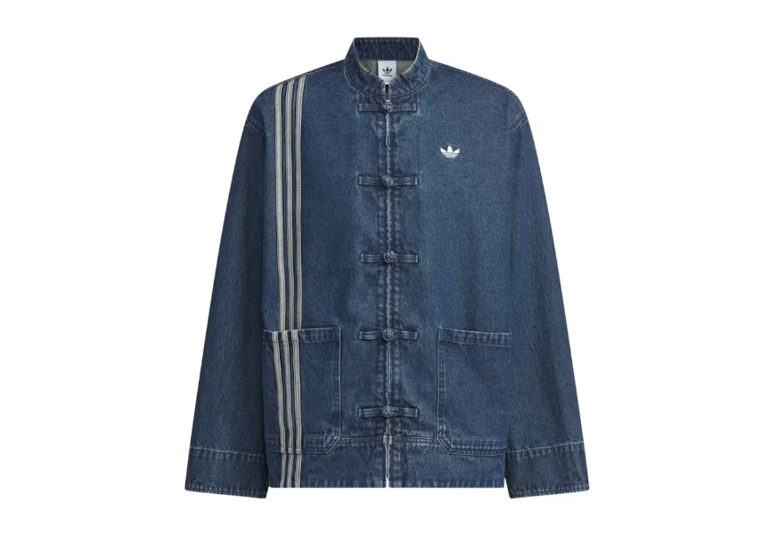 Adidas CTT Oversized Chinese Track Top 3.0 Gender Neutral Jacket Medium Blue Denim
