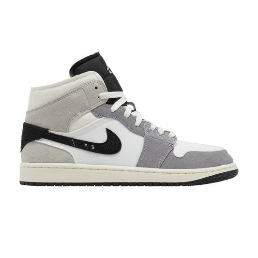 Jordan 1 Mid SE Craft White Cement Grey Black