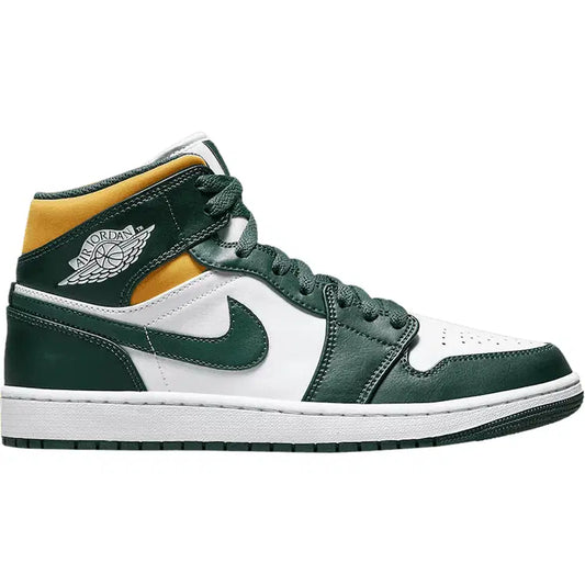 Jordan 1 Mid 'Sonic Noble Green Yellow'