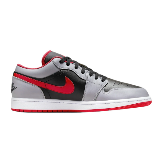 Jordan 1 Low 'Black Light Smoke Grey Gym Red'