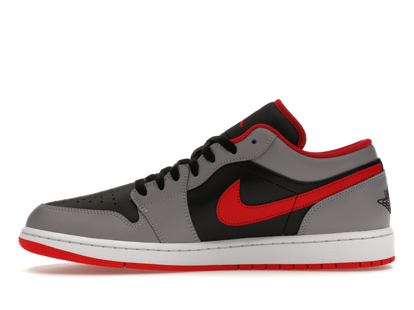 Jordan 1 Low 'Black Light Smoke Grey Gym Red'