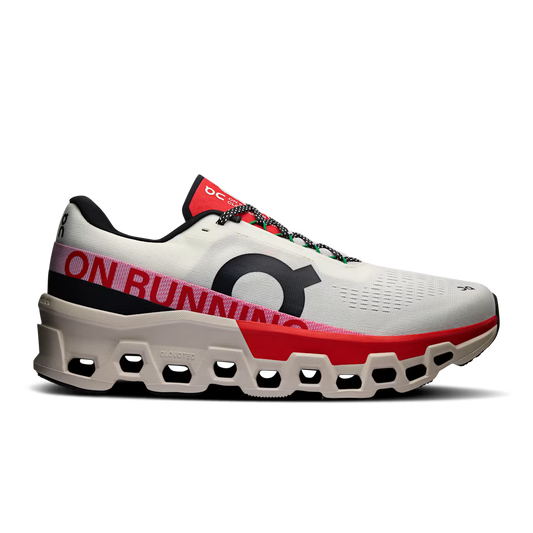 On Running Cloudmonster 2 - 'Ivory Silver Red'
