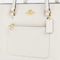 Coach Station Tote Bag 'Crossgrain Leather Gold Chalk'